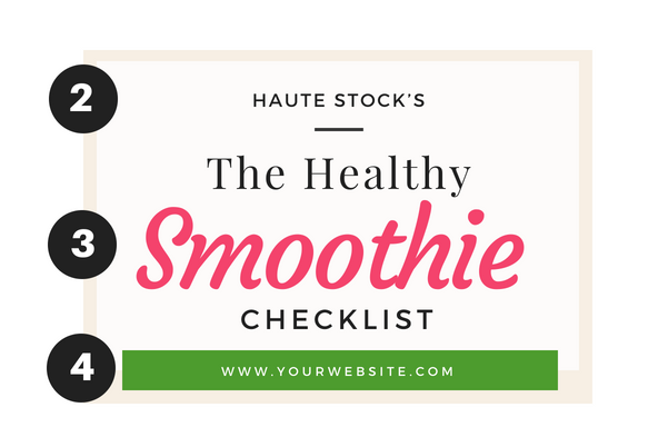 The next steps to creating an eye-catching checklist/worksheet is color blocking, title and adding your url! Learn the next steps by reading Haute Stock's full blog post!