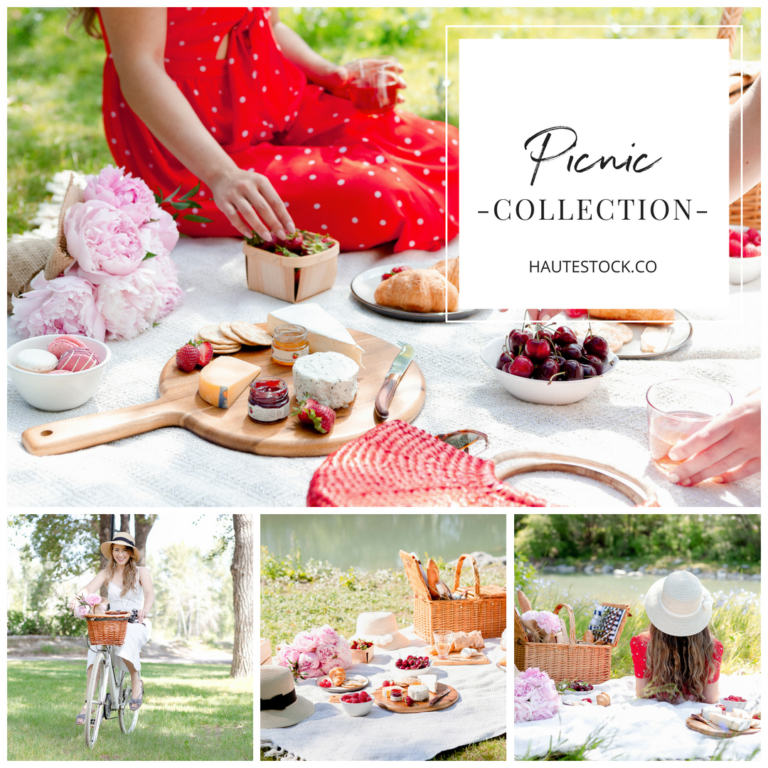 Haute Stock Picnic Lifestyle Collection of vintage inspired lifestyle images for women bloggers and business owners.