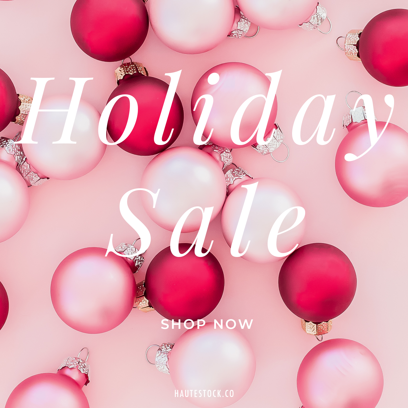 Got a holiday sale coming up? Need gorgeous graphics to advertise the sale? Pink & Red Holiday Collection from Haute Stock looks gorgeous with simple overlayed text. Click to view more examples!