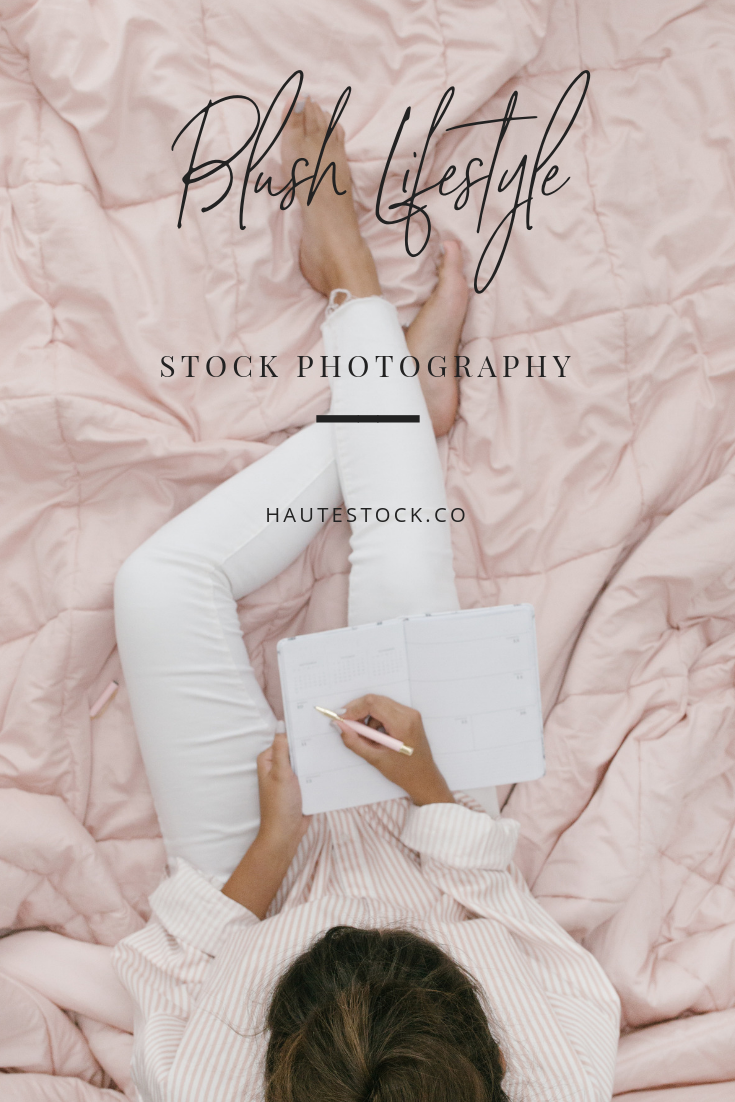 Blush pink coffee and laptop lifestyle stock photos. This collection from Haute Stock is perfect from lifestyle bloggers, female entrepreneurs, and anyone with blush pink in their brand! Click to preview the entire collection!