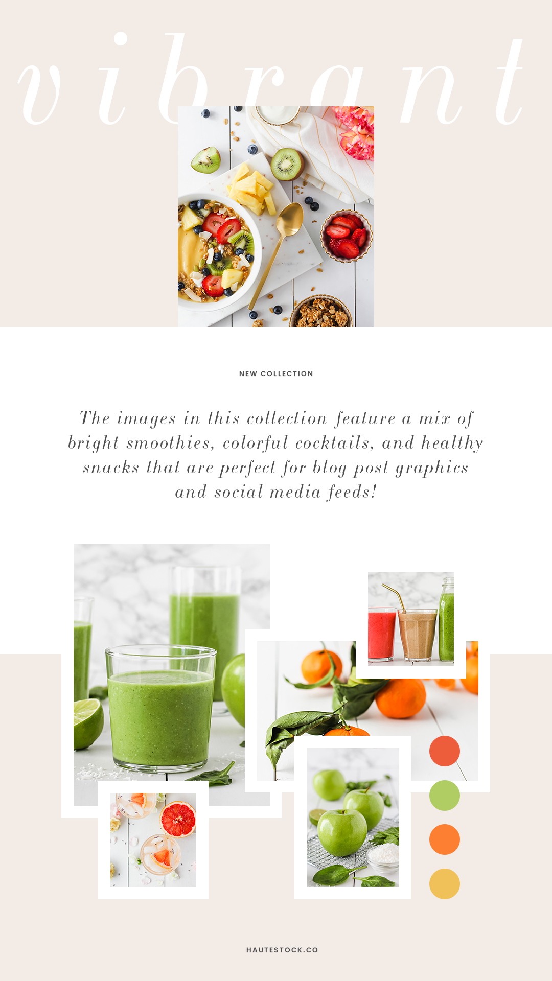 Vibrant, colorful, healthy food stock photos for health coaches, nutritionists, food bloggers and more! Available exclusively for Haute Stock members. These images feature a mix of bright, healthy smoothies, colorful cocktails, and healthy snacks th…