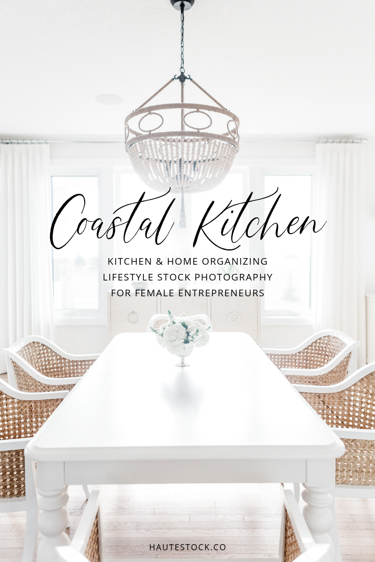 Bright, white, kitchen stock photos for female entrepreneurs from Haute Stock. Click through to view the entire collection.
