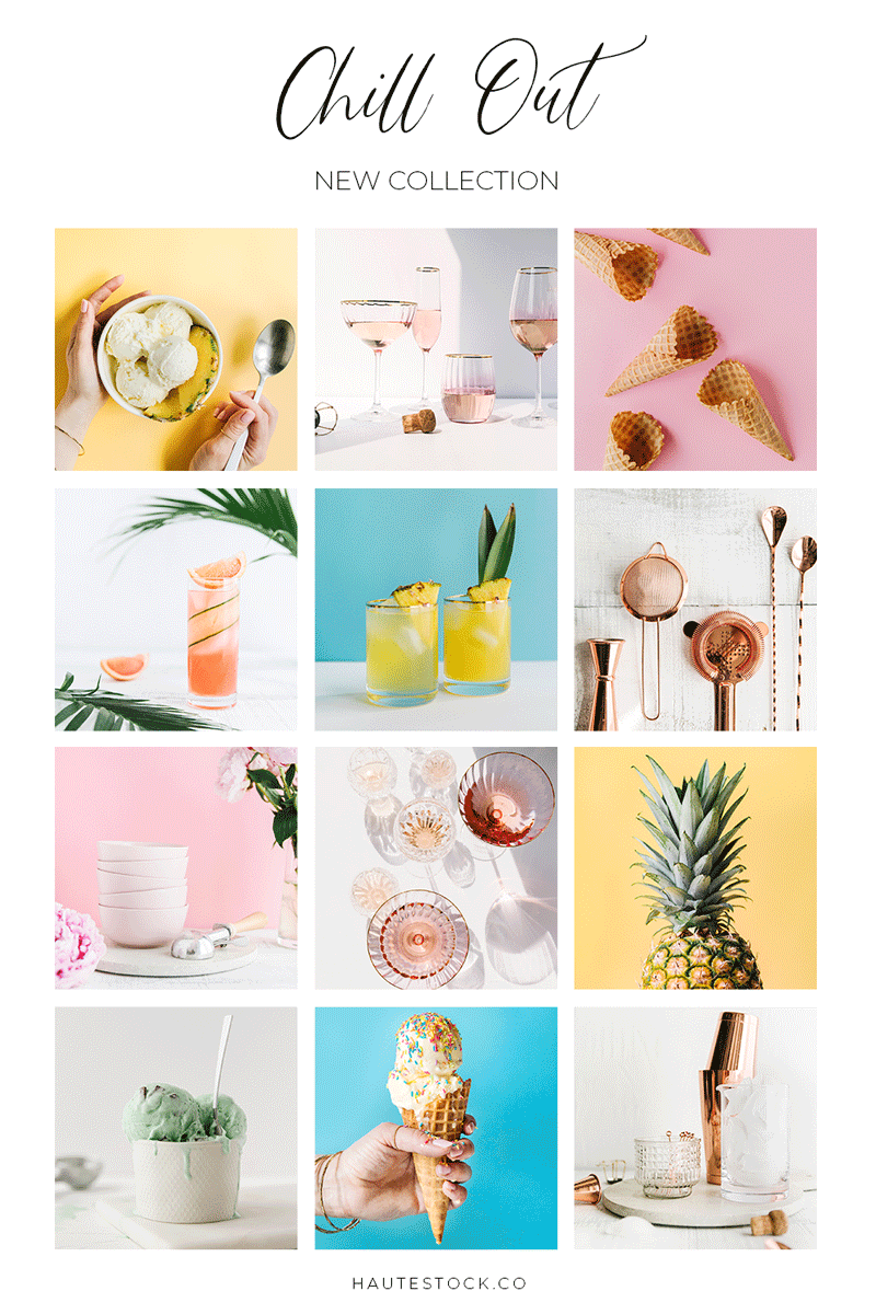 Colorful summer stock photos for social media and blog posts. Created specifically for women business owners, bloggers and creative entrepreneurs. Available exclusively to Haute Stock members. Cocktail stock images, ice cream stock images, colourful…
