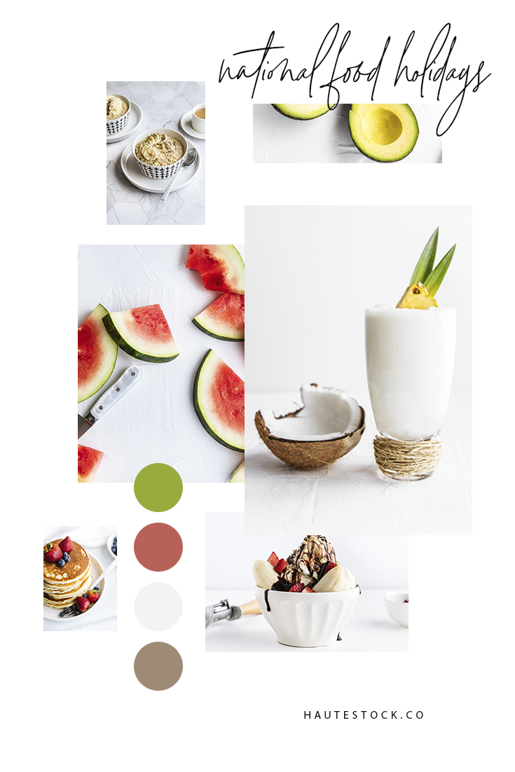 Food styled stock photography for national microholidays or for food and lifestyle bloggers from Haute Stock! Click for a preview of the entire collection!