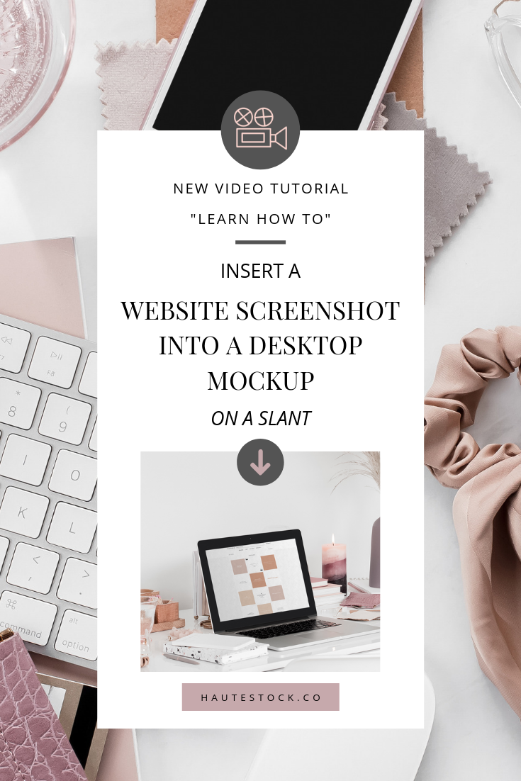 Display your designs for your business in a new and creative way by learning how to insert website screenshots into desktop mockup images that are on a slant! Click for the full tutorial!