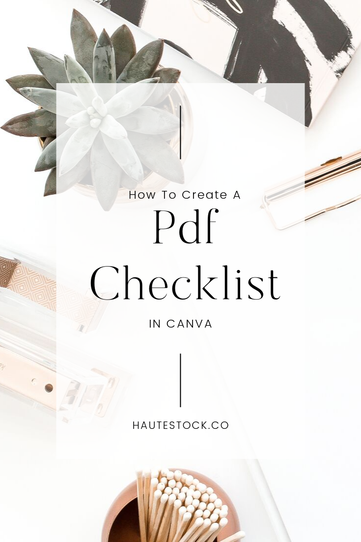 How to Create a PDF Checklist in Canva, A Step-By-Step Video Tutorial