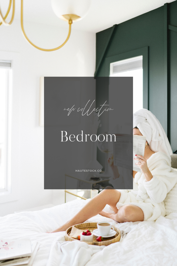 Lifestyle bedroom, beauty and self-care styled stock photography for female entrepreneurs from Haute Stock.