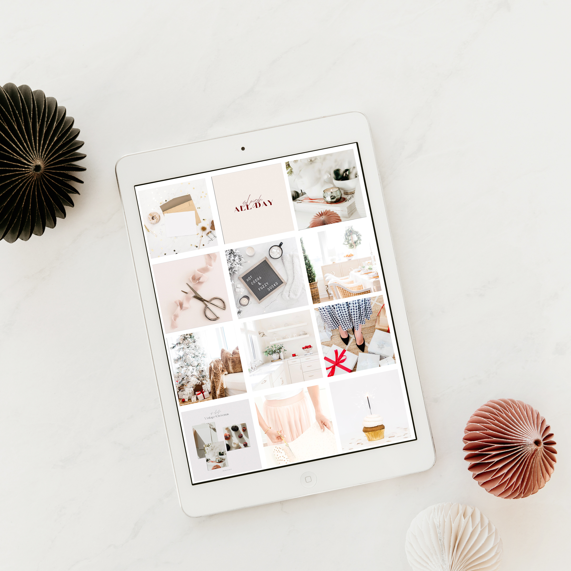 Use Haute Stock images to curate an instagram feed that exudes holiday vibes.