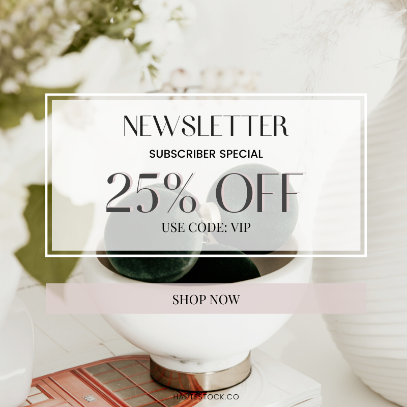 Create eye-catching newsletter graphics to entice your subscribers to check out your holiday sales. Better yet, offer them a special discount or early shopping as a thank you for being on your list!