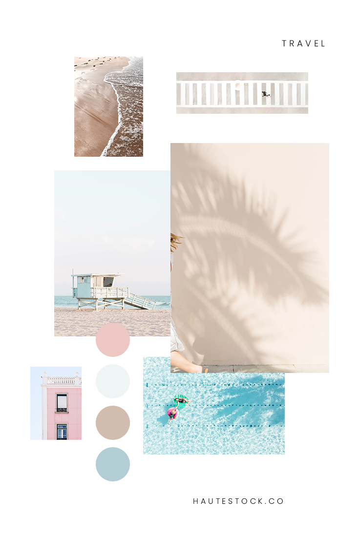 Beautiful beach and palm tree stock photos. Travel stock imagery for women entrepreneurs. Travel stock photos from Haute Stock. Tropical beach stock photos.