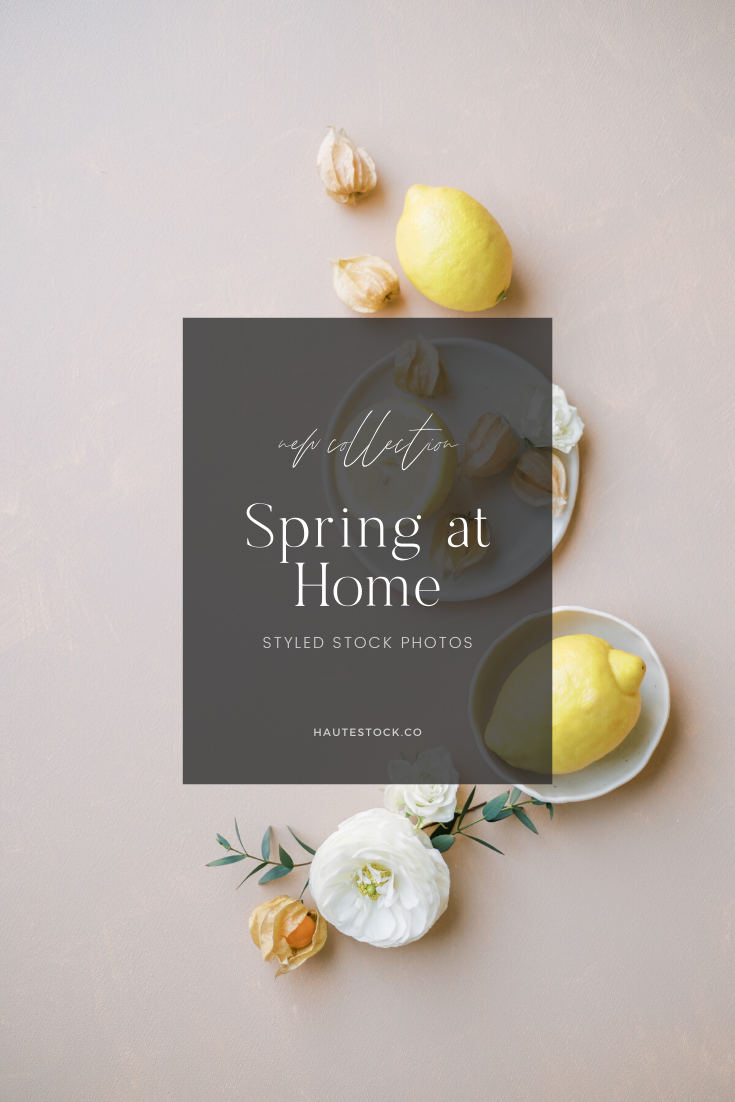 Spring lifestyle, home and food stock photography for women business owners.