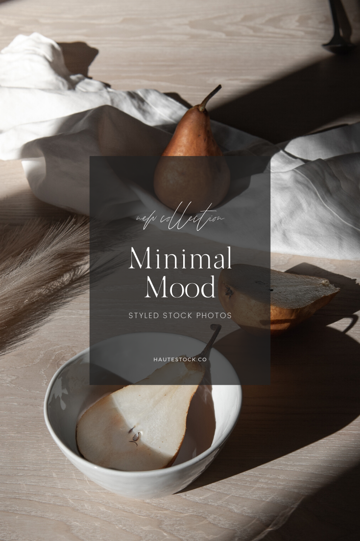 Minimal, neutral, moody lifestyle, interior, food and workspace images from Haute Stock!