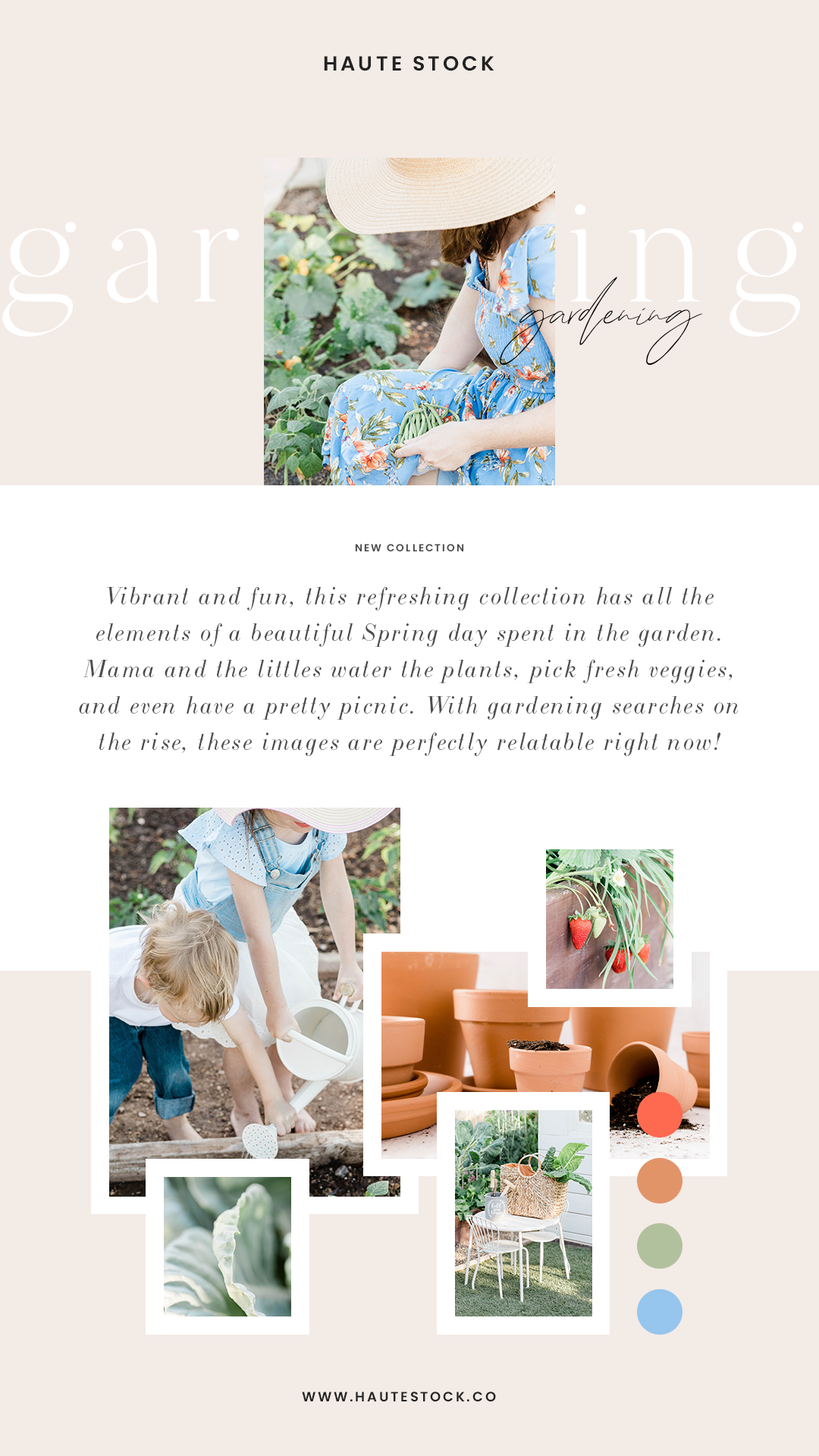 Family gardening styled stock photos from Haute Stock. Images for your posts on how to start a backyard garden, how to grow plants, gardening for beginners and so much more! Use them on social media, boost posts, to create Pinterest graphics, on you…
