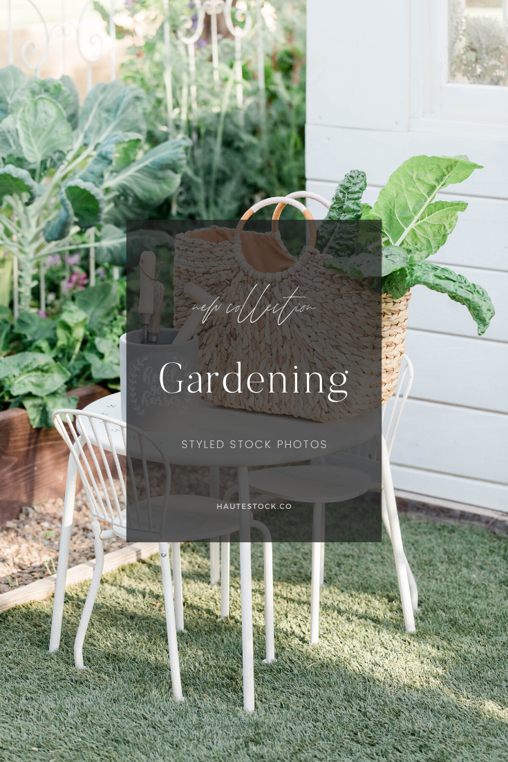 Gardening family styled stock photography for female entrepreneurs, health + wellness coaches and lifestyle bloggers.