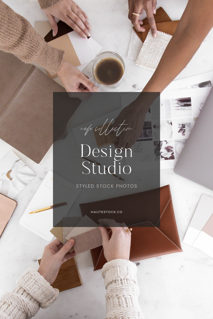 Warm, neutral tones, creative workspace images for female entrepreneurs looking for stylish images for their brand.