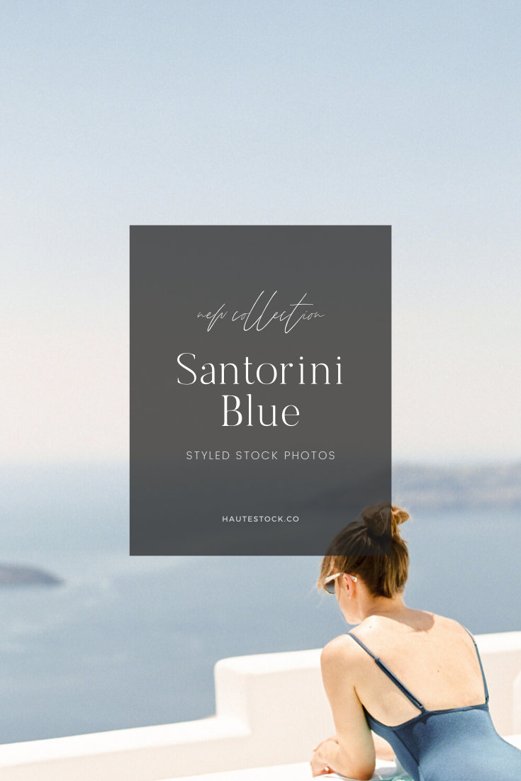 Haute Stock's summer travel stock photography featuring images from Santorini, Greece for female entrepreneurs.