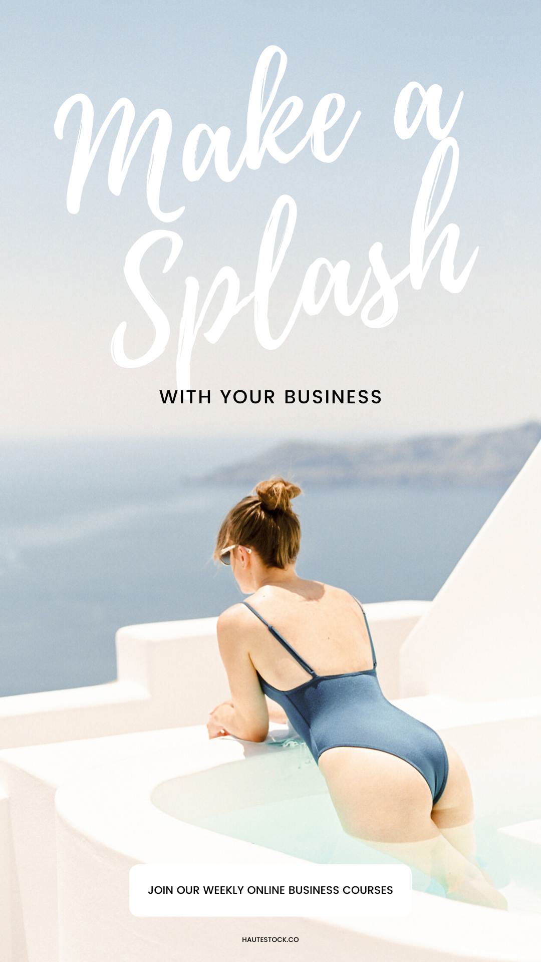 How to use summer styled stock photography for your business' promotional graphics using Haute Stock photography.