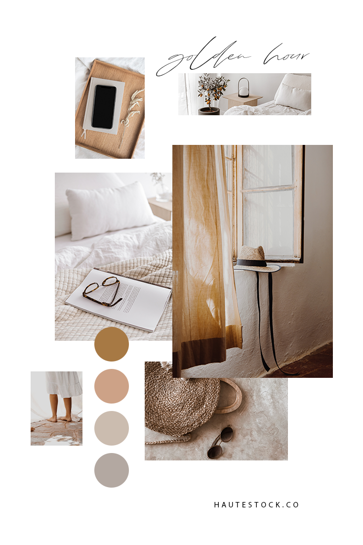 Golden tones - mockup, workspace and interior home images for female entpreneurs.