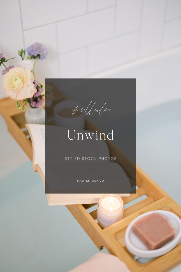 Self-care, slow living, rejuvenation, spa, bath + body styled stock photography for women business owners.