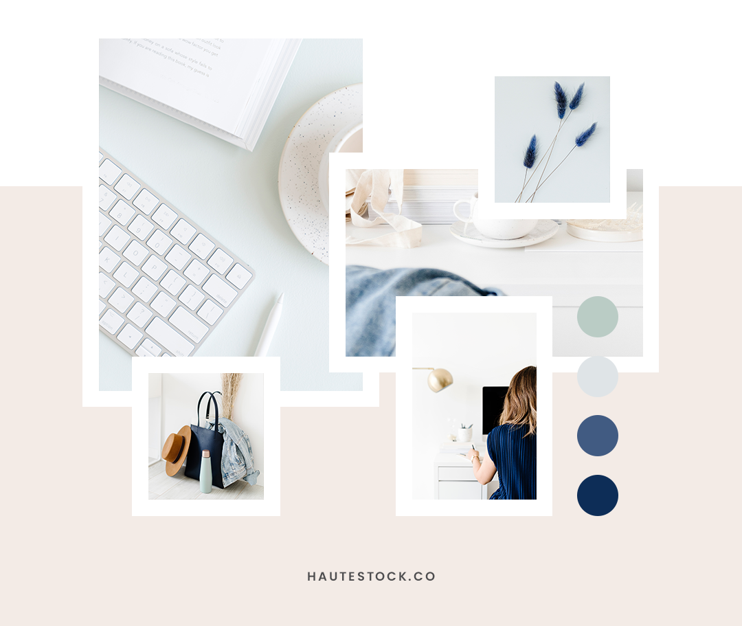 Navy blue styled stock photos for women entrepreneurs. Blue workspace and desktop stock photos for bloggers and creatives from Haute Stock. Blue background stock photos. Blue lifestyle and navy blue creative stock images.