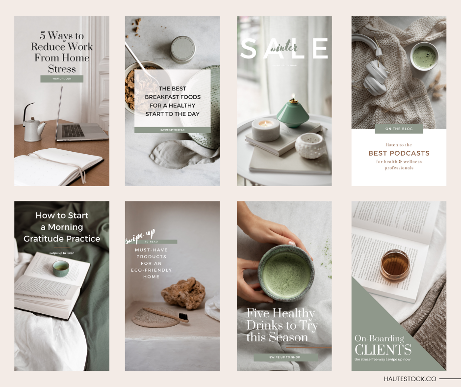 Sage green health and wellness styled stock photos for brands , blogs and businesses from Haute Stock.