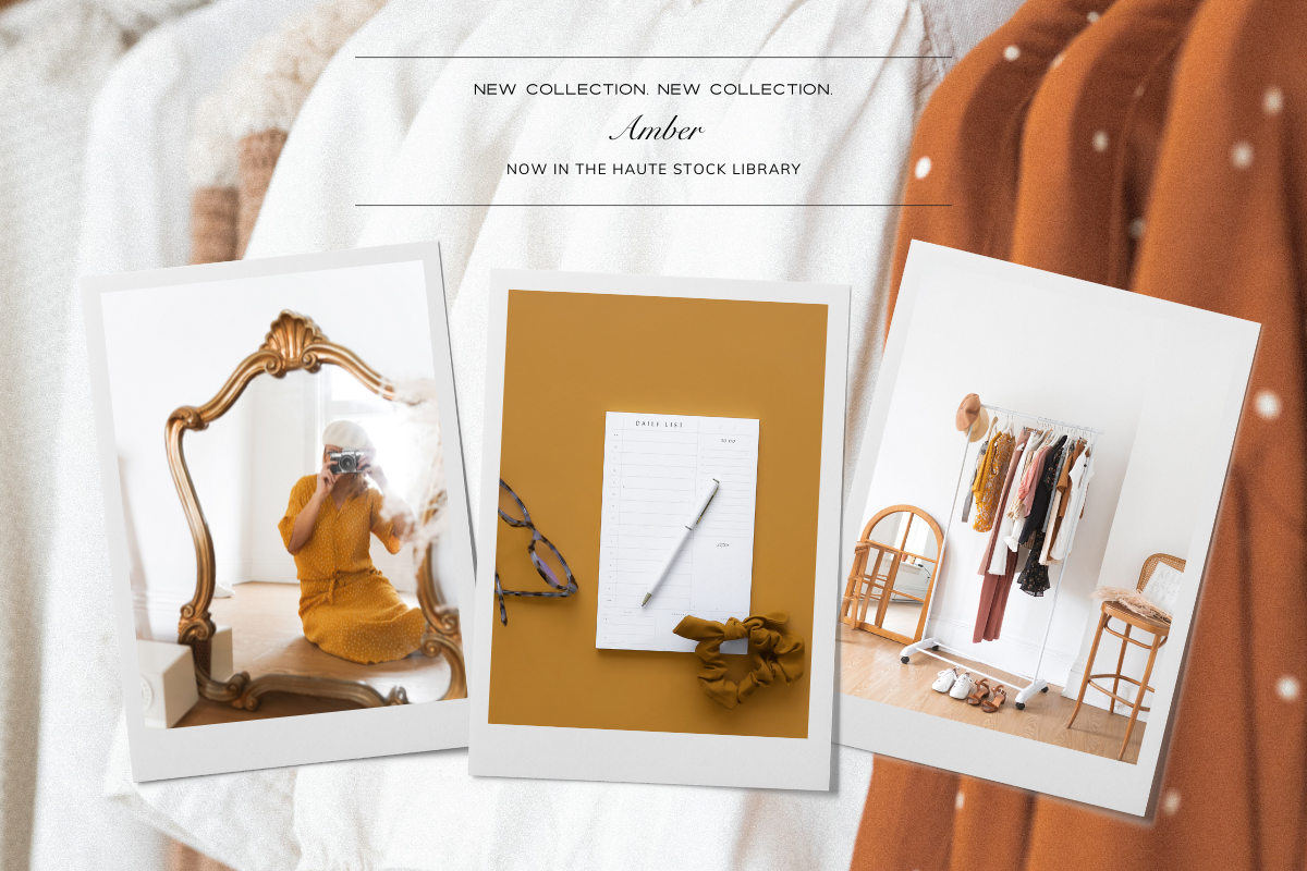 Haute Stock Amber collection featuring fall fashion, lifestyle and workspace stock photos for your brand this fall.