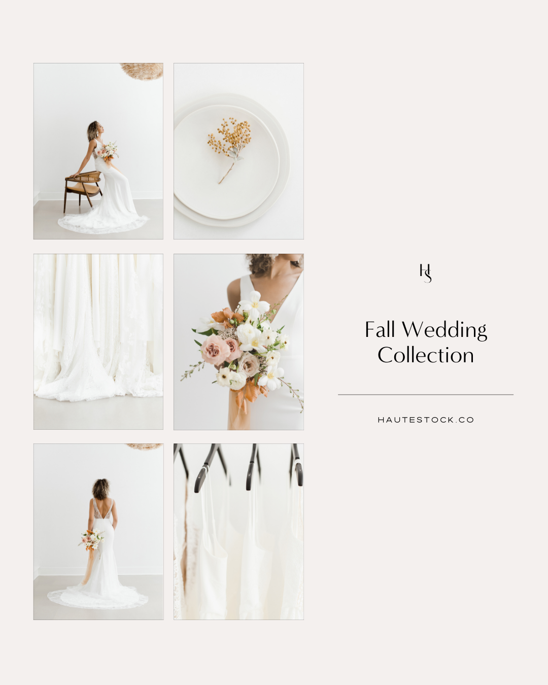 Wedding details featuring a warm fall color palette from Haute Stock.
