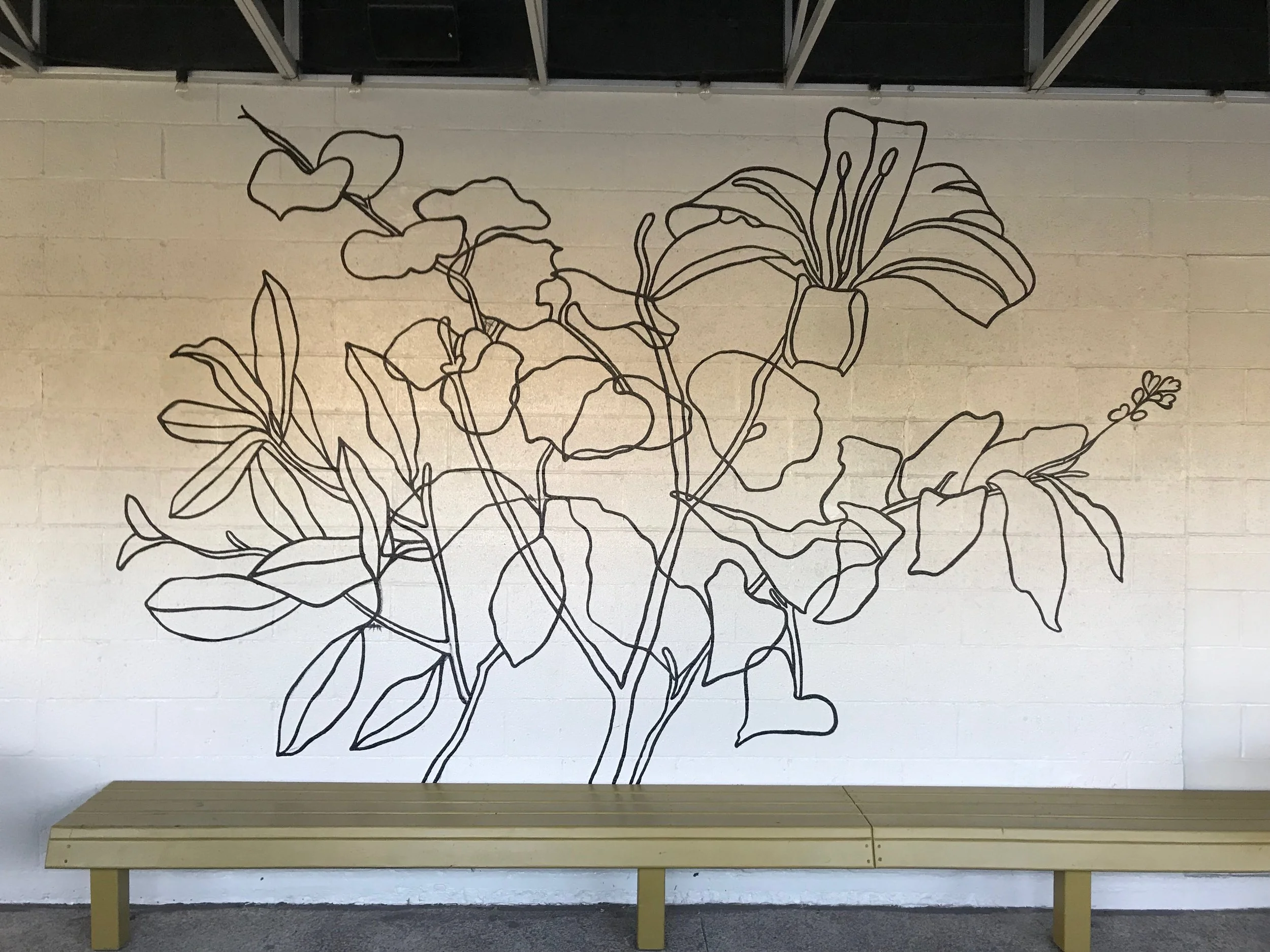 Line work inspired by Ellsworth Kelly - Coco's Bistro Patio - Dayton, Ohio 2018
