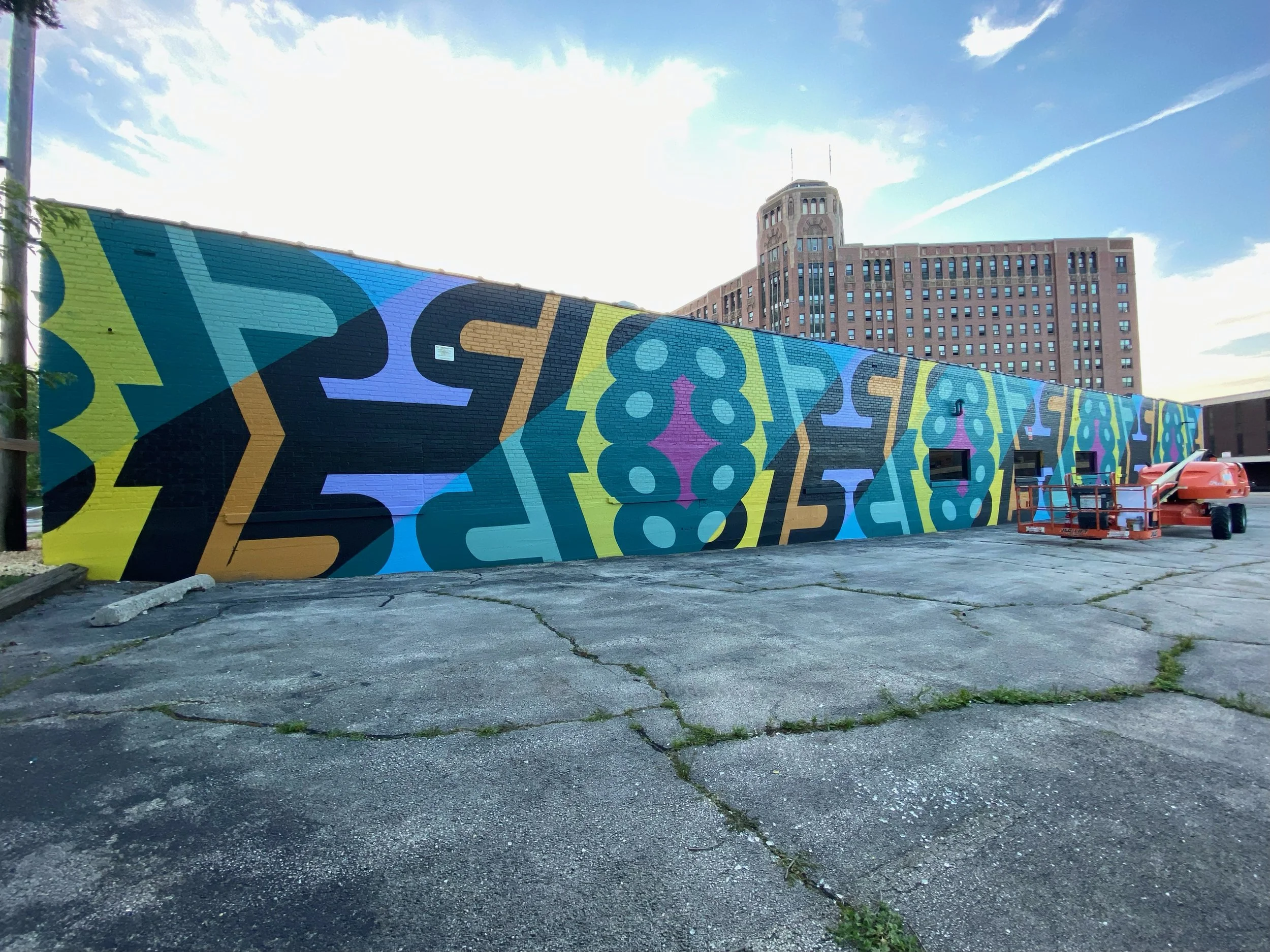 CRE8IV Arts Festival, Rockford, Illinois - Paint install