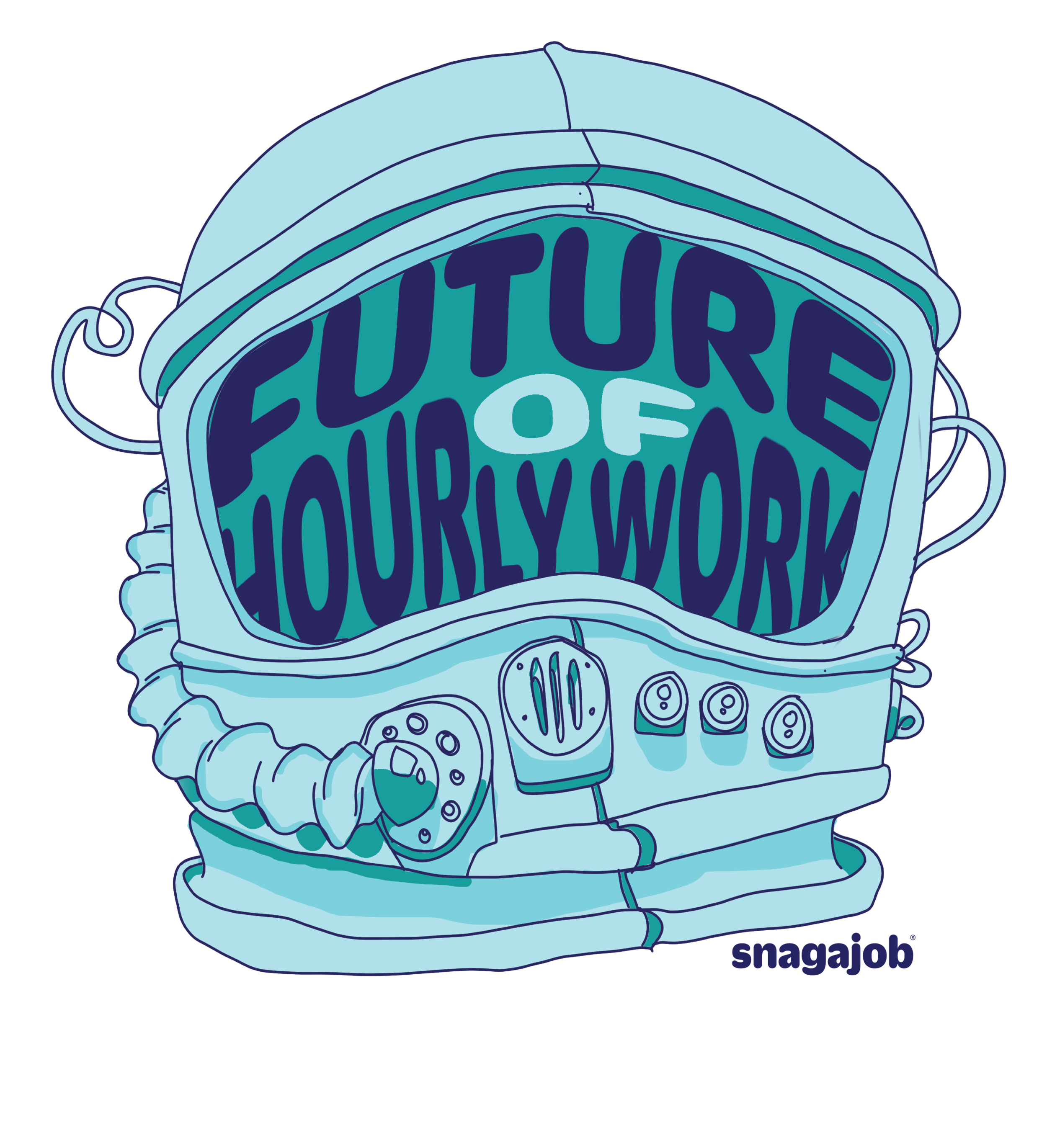 Hour Minds: The future of hourly work Role: Event Brand Designer/Illustrator Digital/Physical
