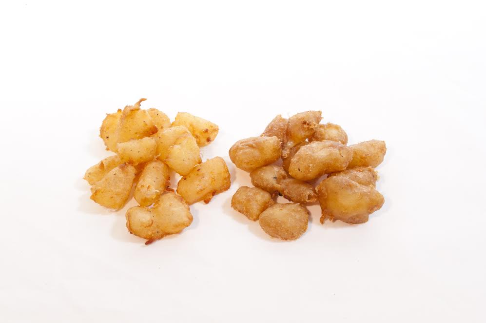 Light and Dark Battered Cheese Curds