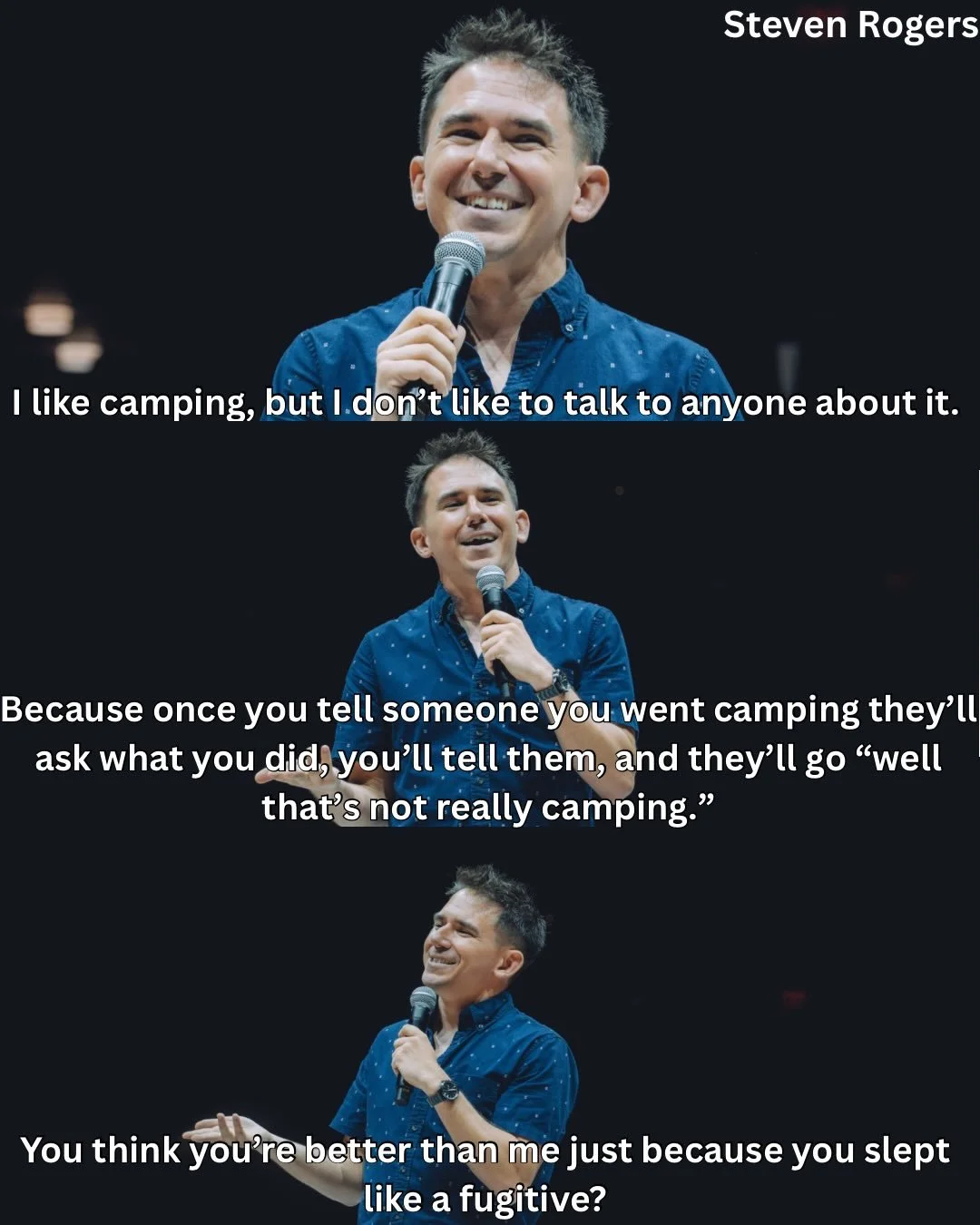 Ahhh the great indoors 🏕️ 
#comedy#stevenrogers #standupcomedy