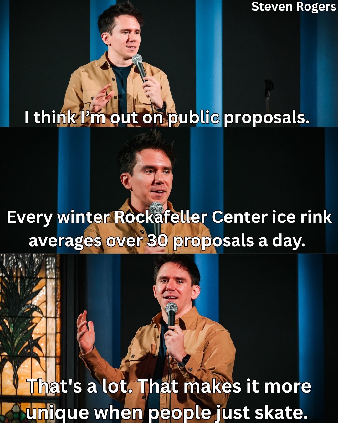 Better keep your balance.⛸️💍

Mar 26-28 | Royal Oak, MI
April 16 | Dallas, TX
May 8-9 | Houston, TX
May 21-23 | Boston, MA
May 30 | London England 

#comedian #standupcomedy #instagood #stevenrogers #engagement