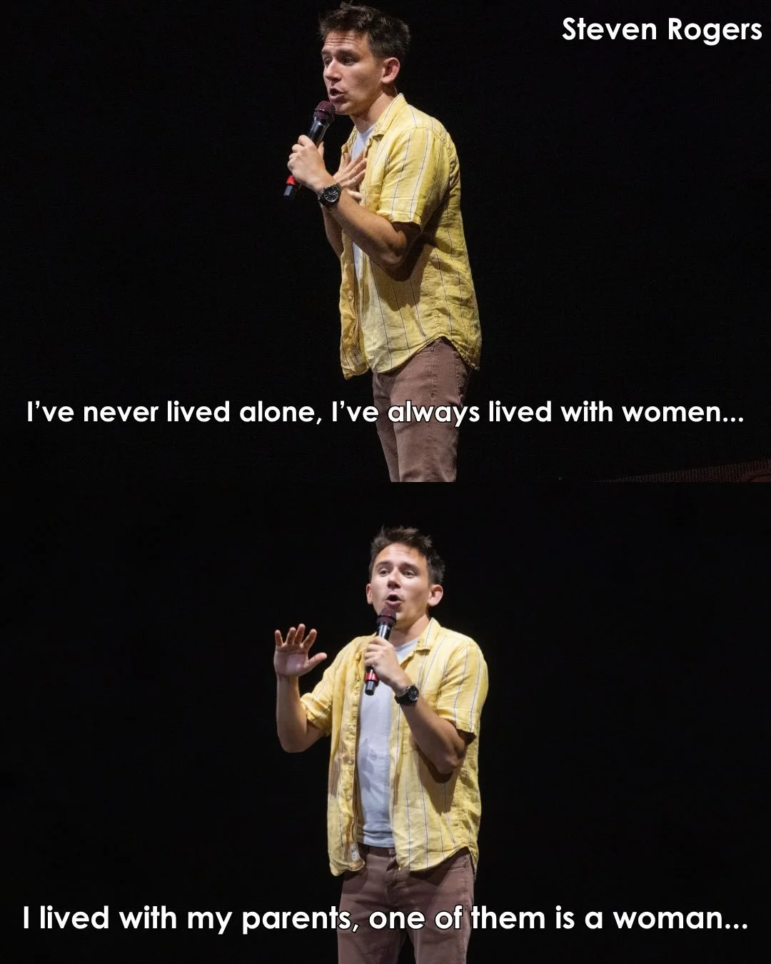 Those women made me a man.

May 7 | Queens, NY
May 8-9 | Houston, TX
May 21-23 | Boston, MA 
August 19-20 | Austin, TX
September 17-19 | Cleveland, OH

#standupcomedy #jokes #silly #instagood #stevenrogers