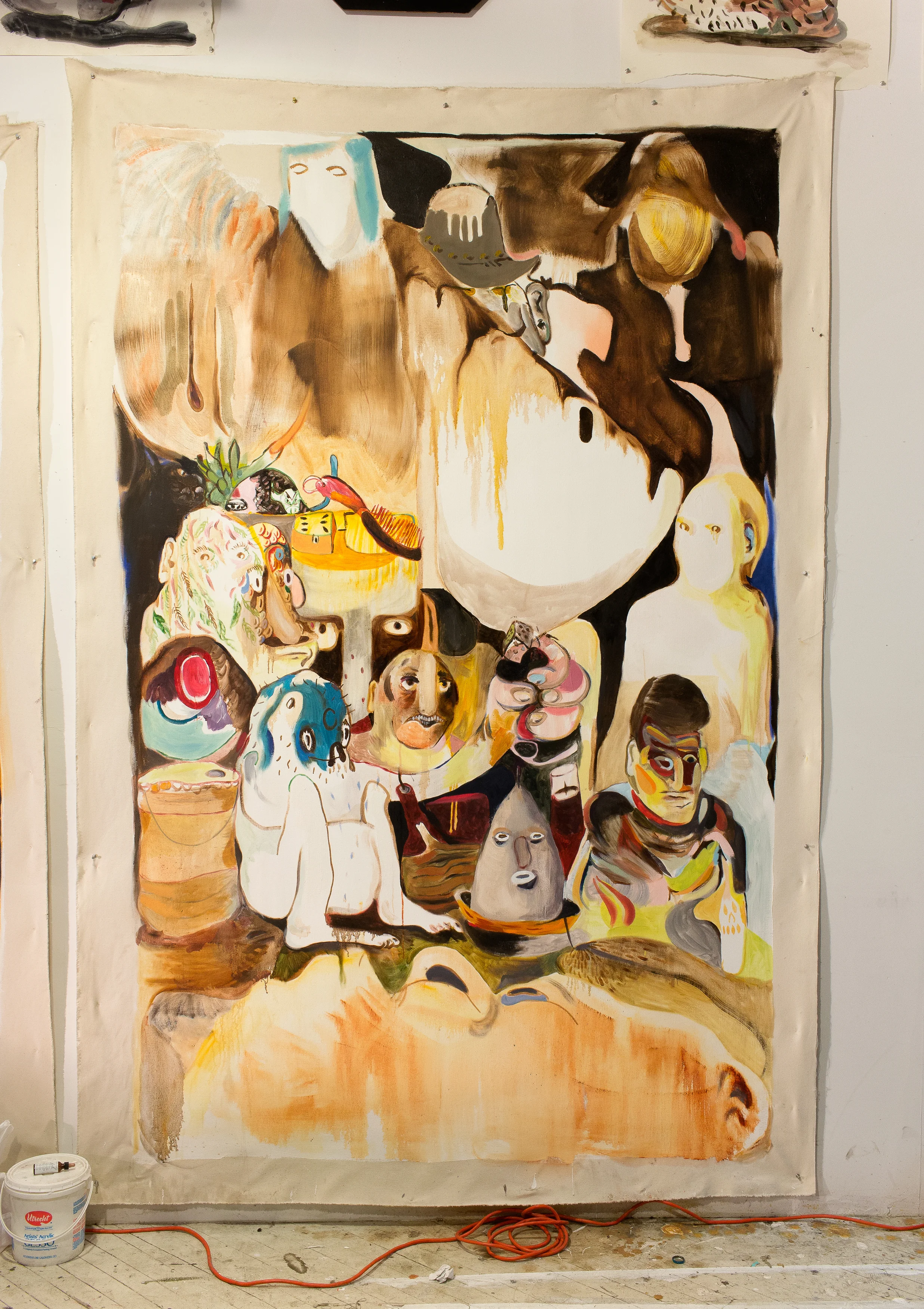 FriENDs/DiCE. 89''x61'' Oil on canvas