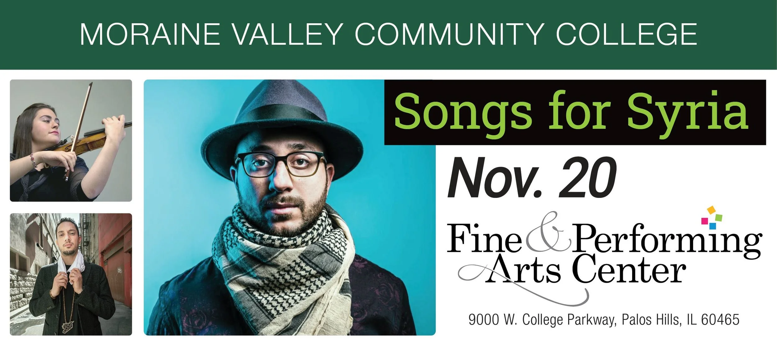 Nov 20th “SONGS FOR SYRIA” featuring Bassel and The Supernaturals, Mariela Shaker, and Omar Offendum