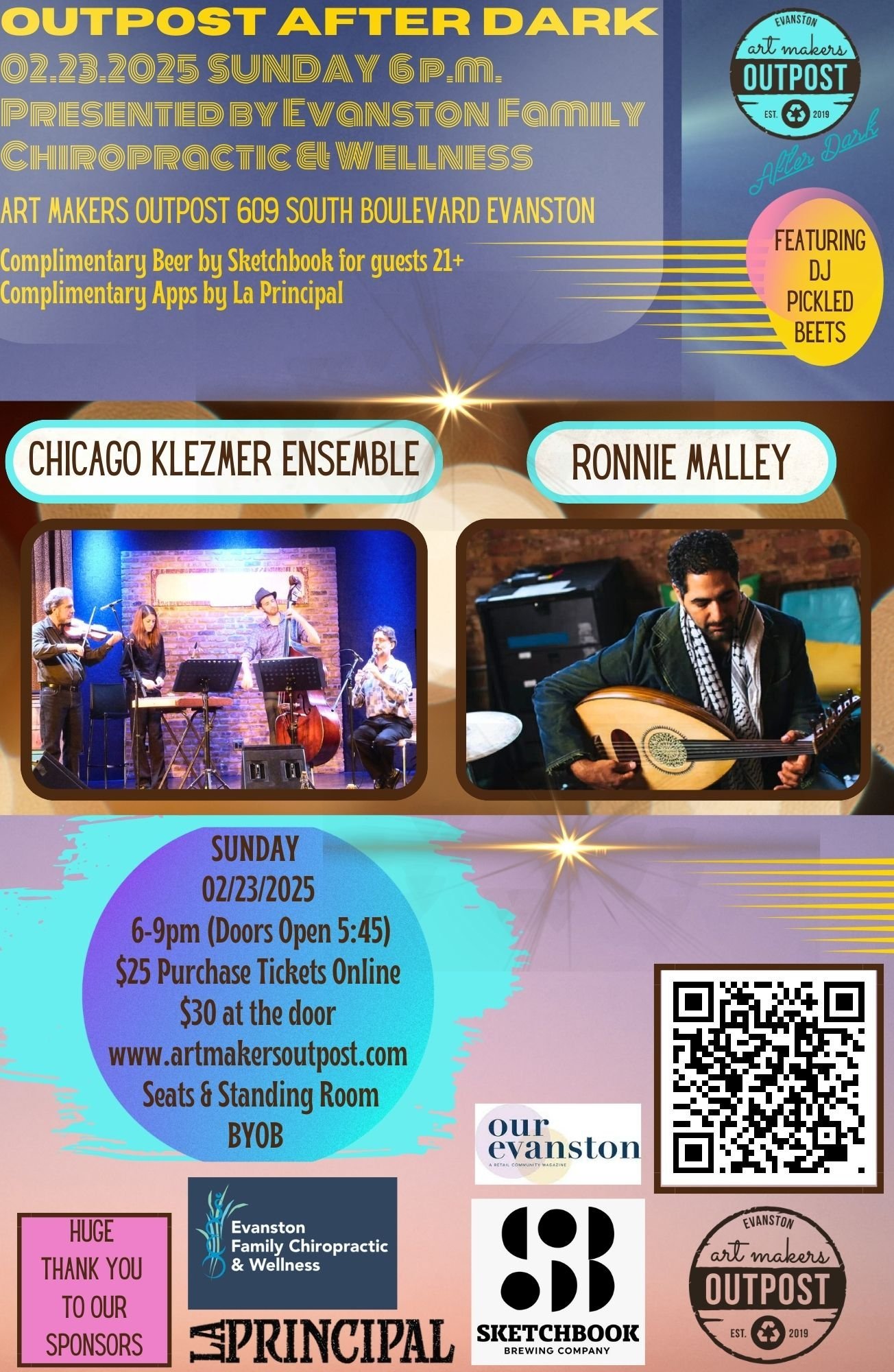 Sun February 23rd Salon Series Concert w/ Ronnie Malley & Chicago Klezmer Ensemble