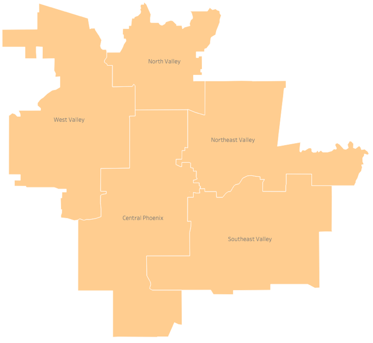 HopSkipDrive Phoenix Regions Map.png