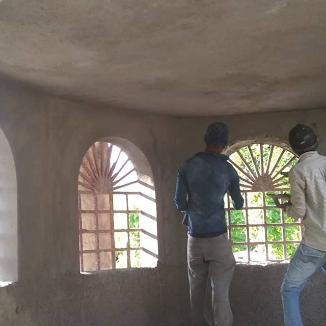 Last touches at the guest house!  Final cement work and bathroom being completed this week!
