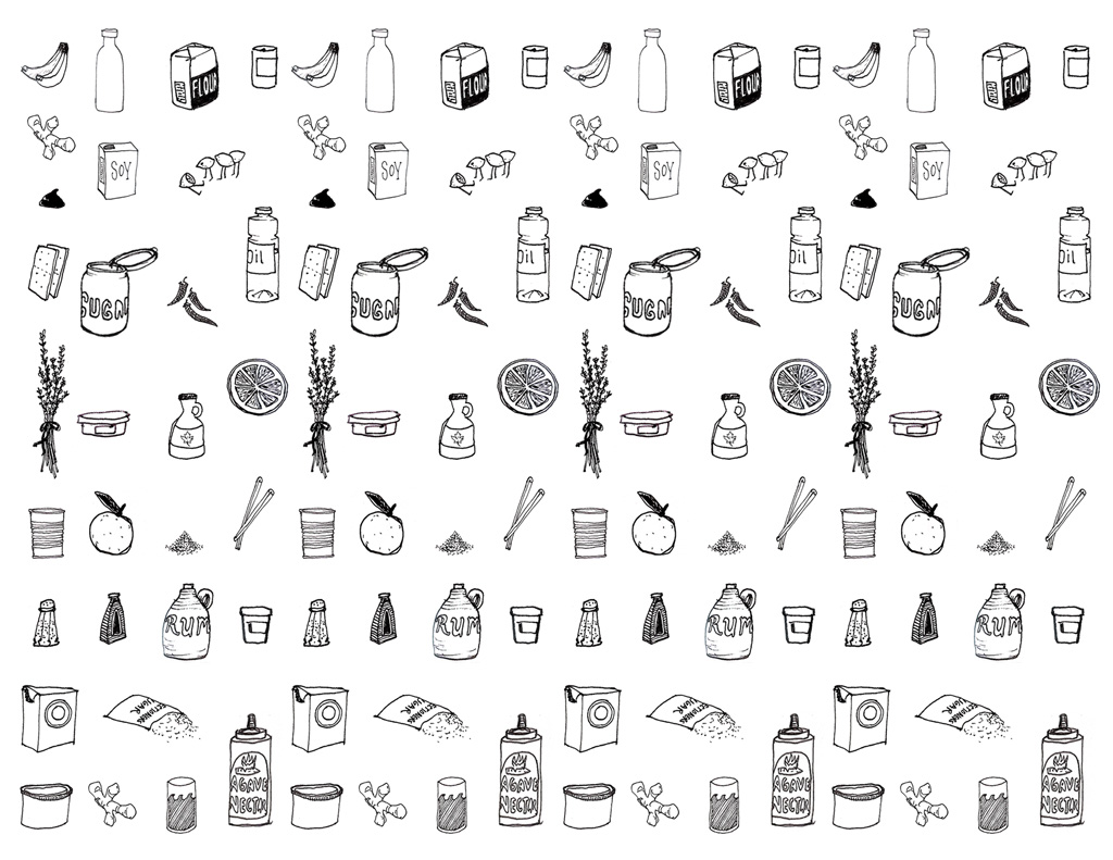  Ingredients pattern was a collaboration&nbsp;with  Greta Aalborg-Volper . 