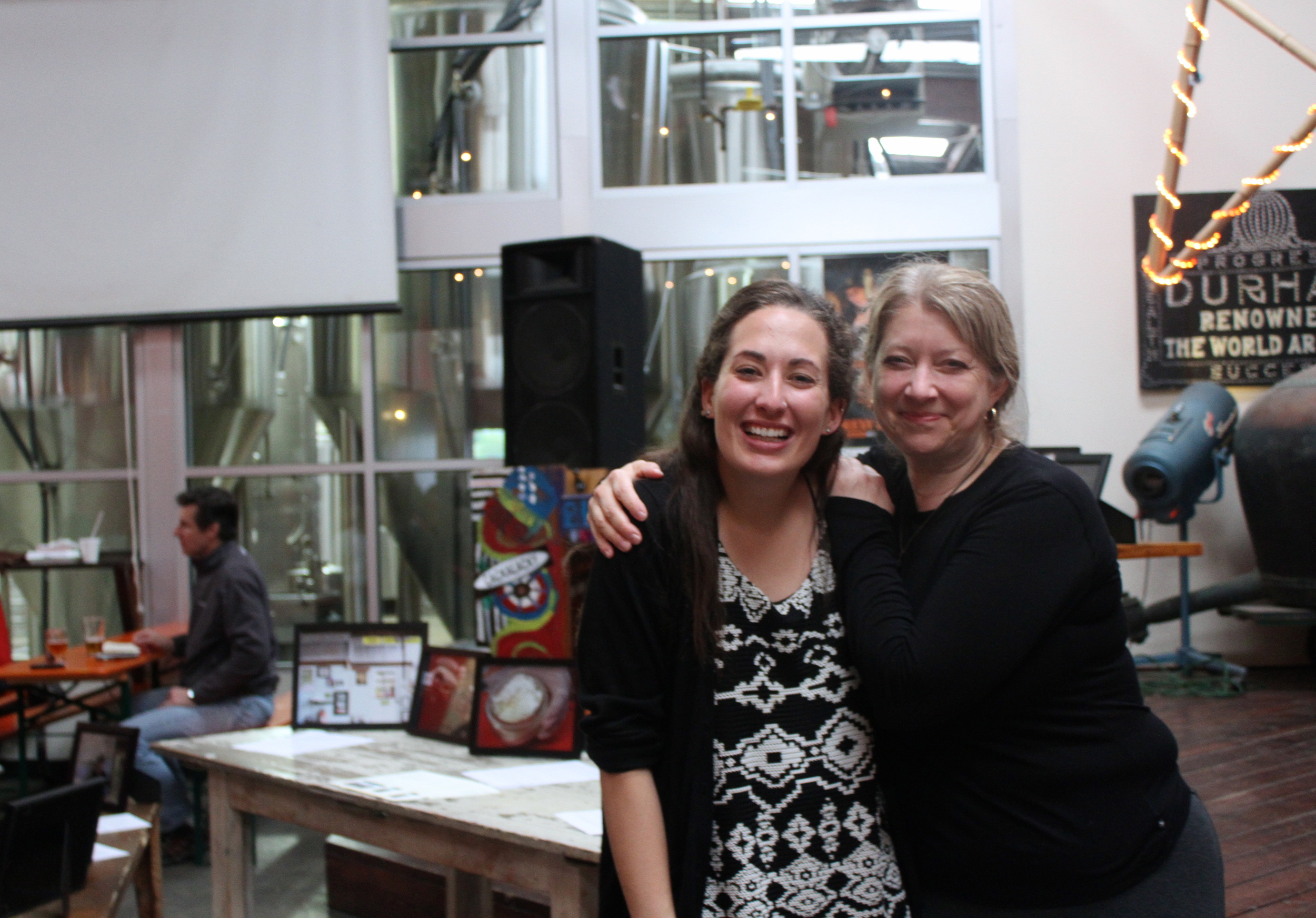 Lisa Satterwhite, my project adviser, and I in front of the display