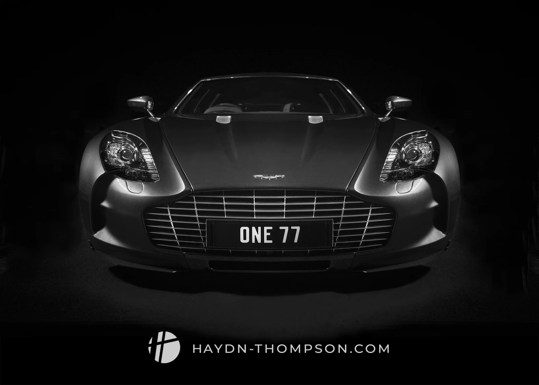 Exterior automotive photo of the model One 77 - Aston Martin. Ph