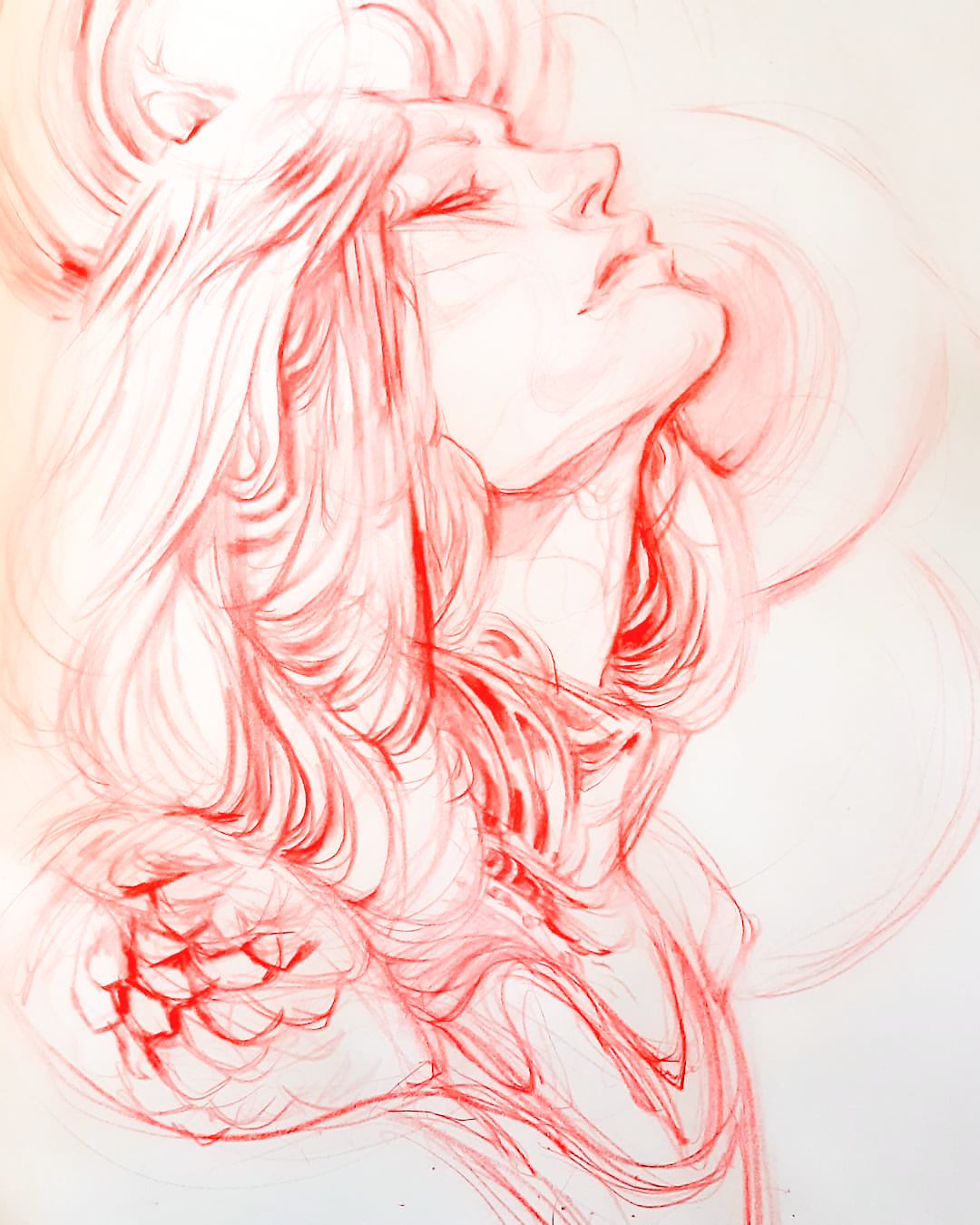 Woman side profile - Red pencil - XO EDIT.png