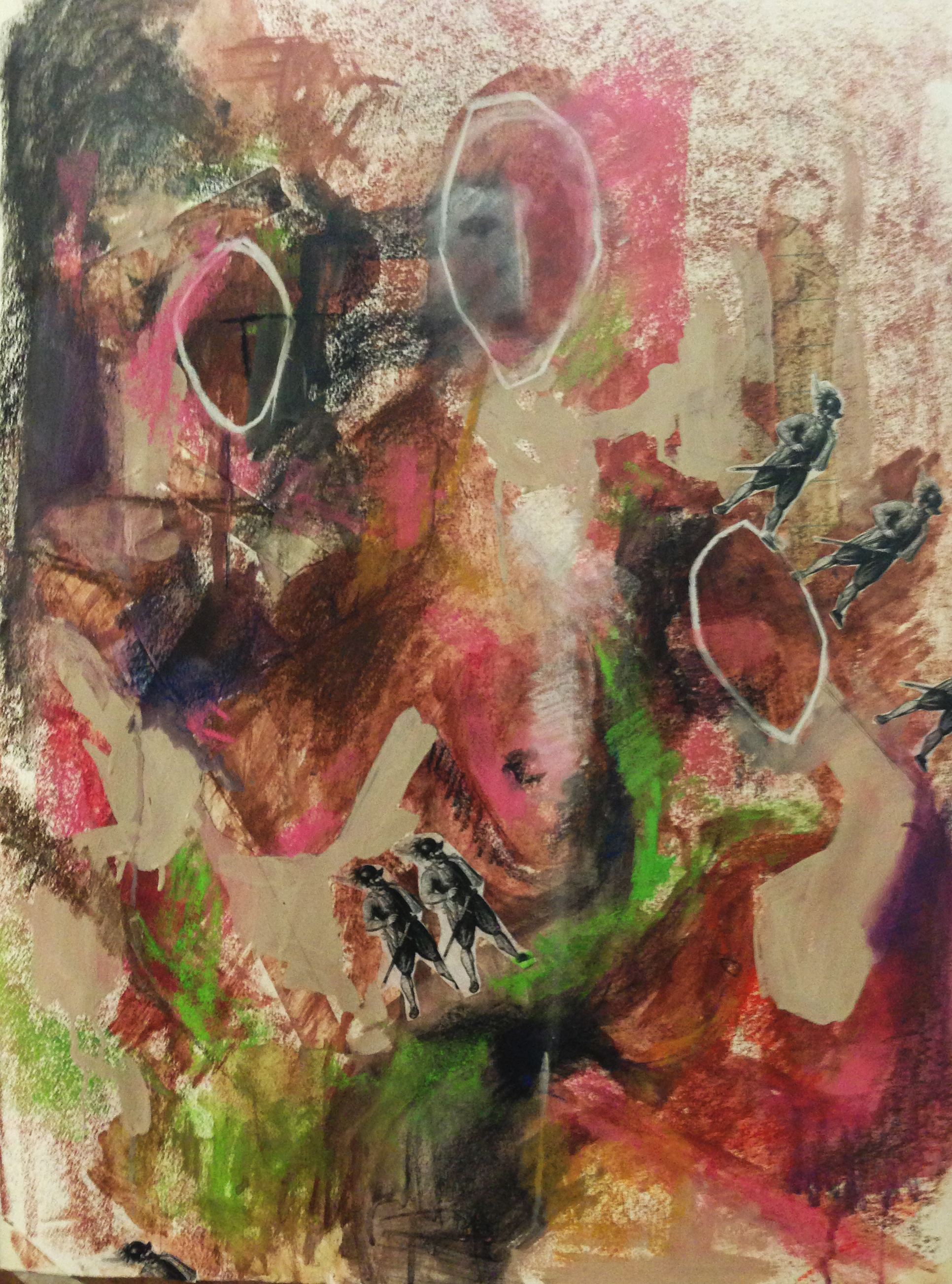  mixed-media painting on paper  18 x 24  2014 
