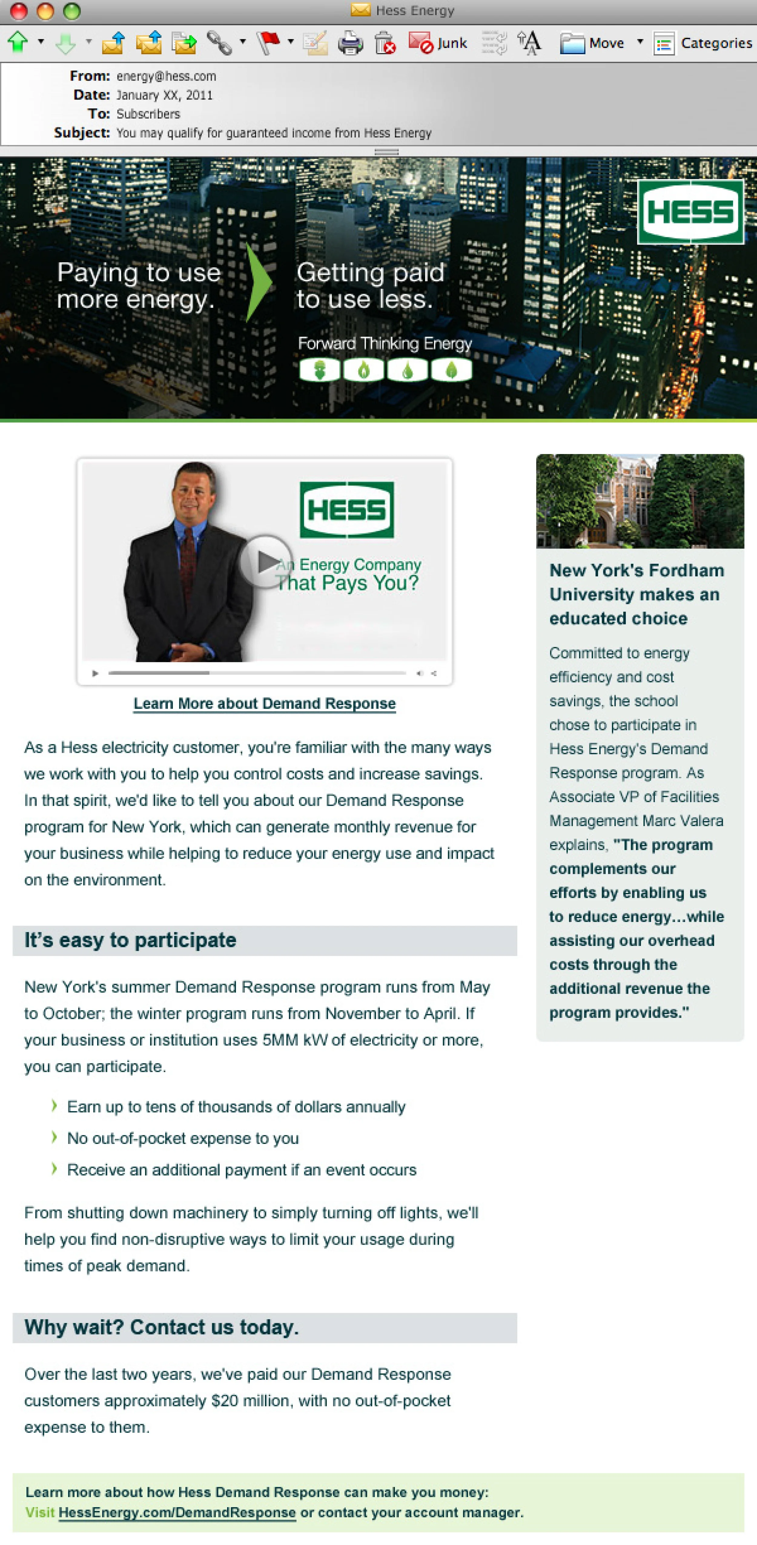Hess Small Business Services Email