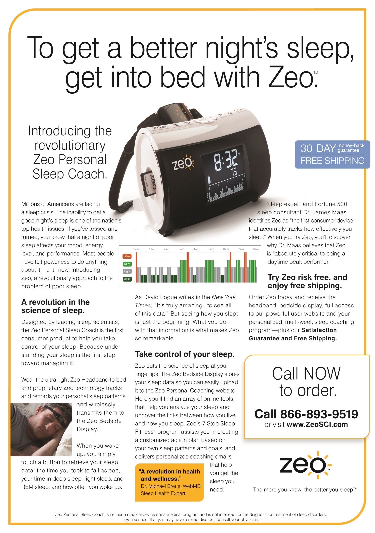 Zeo Personal Sleep Coach Print Ad