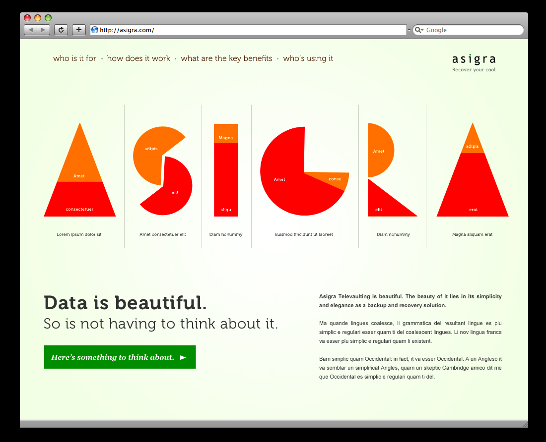 Asigra Website Concept