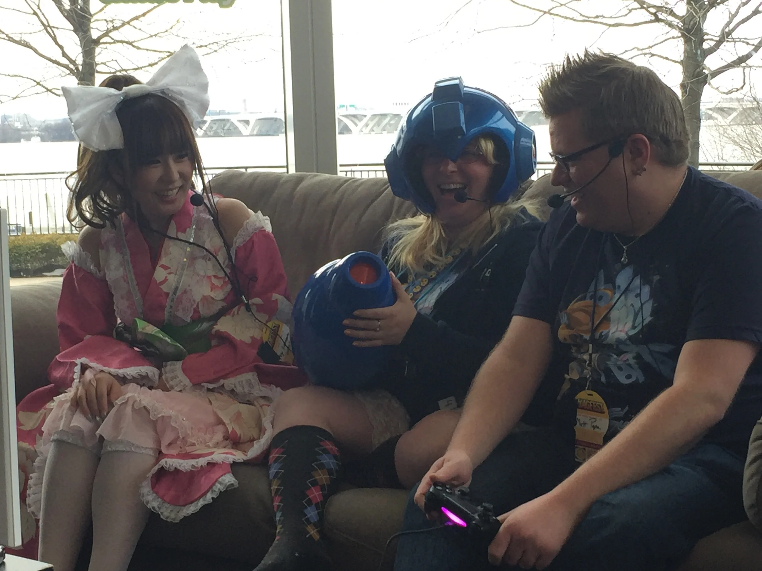 Gunvolt w/Tronbonne, Mega Matt, and Megu Sakuragawa! (the voice of Lumen)