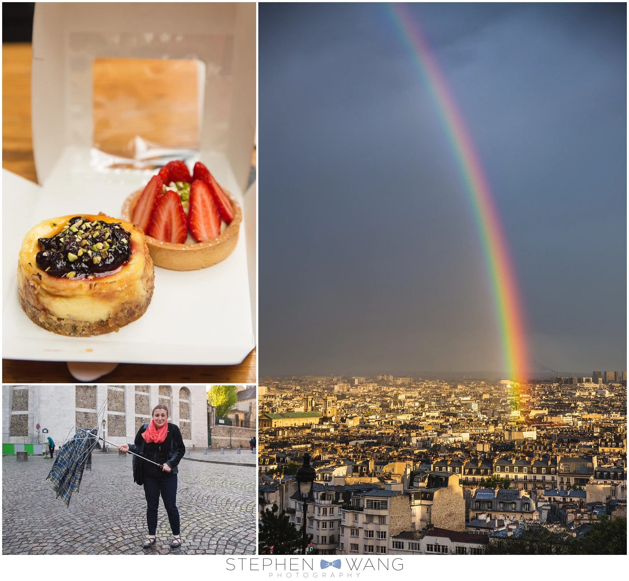 After settling into our apartment, we took a walk down to NoGlu, a bakery that specializes in gluten-free pastries, for some bomb-diggity eats. It was rainy (and quite windy, as you can probably tell!), but it gave way to an amazing rainbow afterwards.