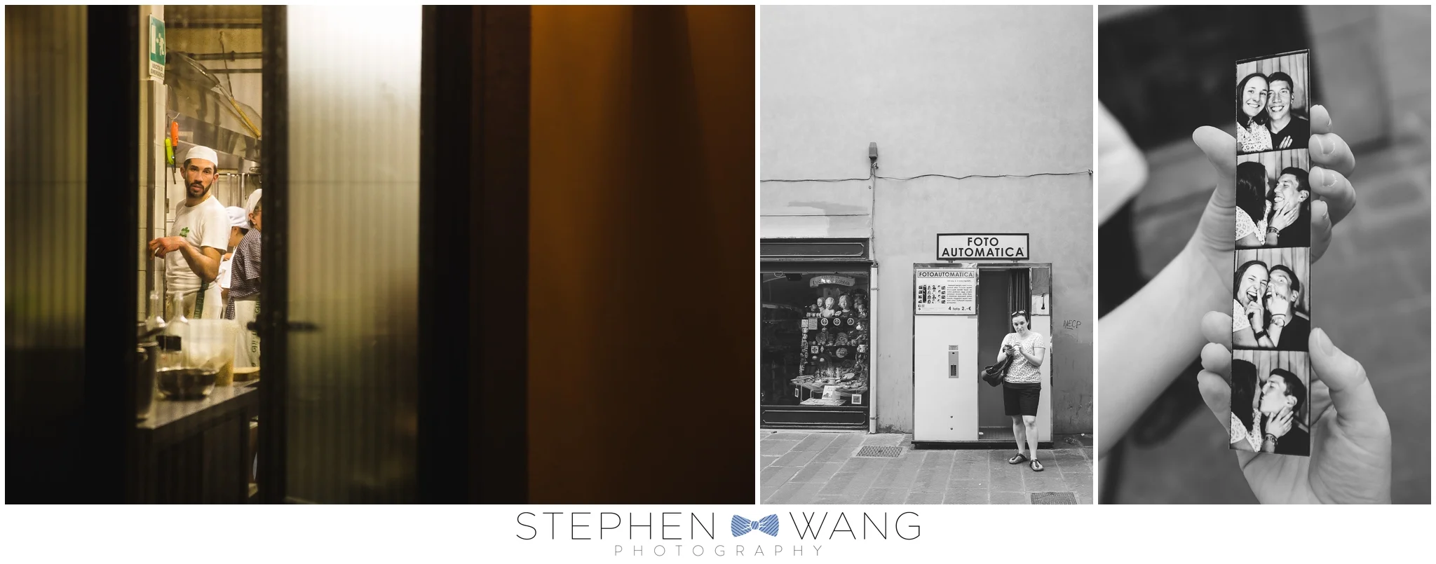 A cook caught me creeping on him, and a photobooth that we simply couldn't resist. 